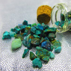 Chrysocolla Gemstone Chips In A Bottle Embellishments Natural Semi Precious